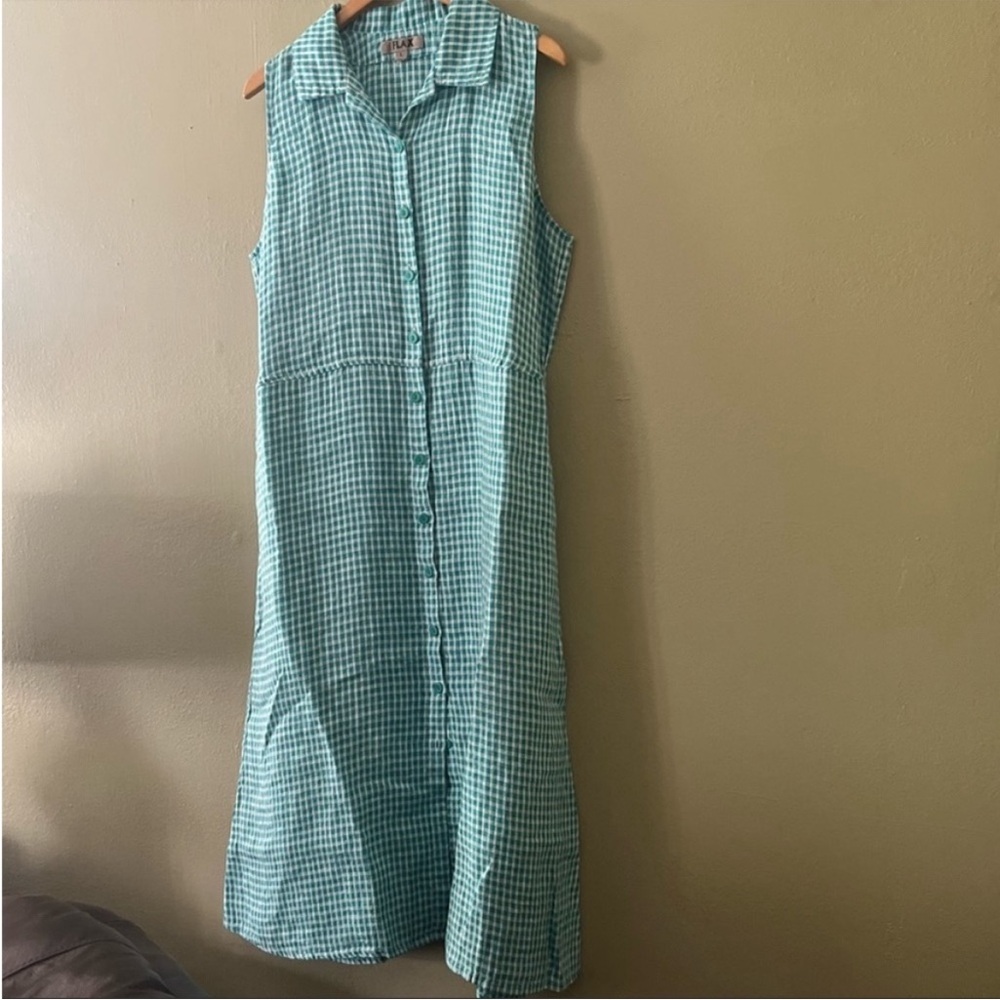 Flax Gingham Dress